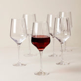 Tuscany Classics Angled Optic Wine Glasses, Set Of 6